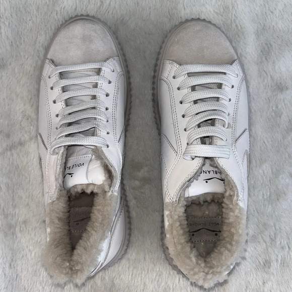 Voile Blanche GUC Lipari Sneakers lined EU 36 White Comfort Casual Shearling - Picture 4 of 6